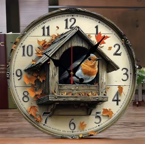 Orologio parete pettirosso - orologio, da